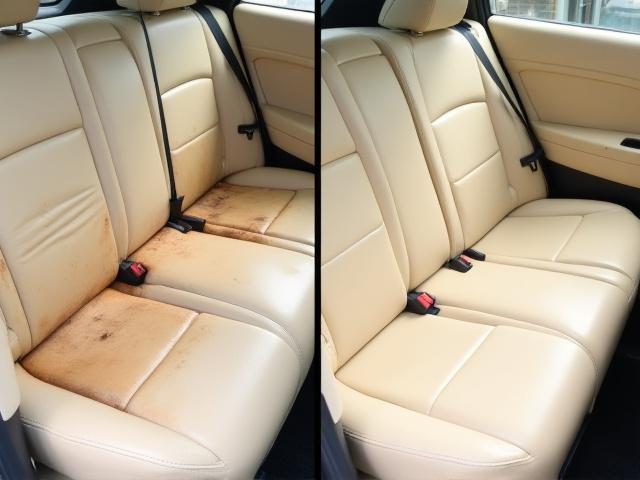 インテリアディテーリング施工前後の車内